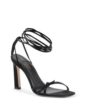 Dee Ocleppo Schwarze Sandalen mit Satinriemen