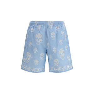 Alexander McQueen Blaue Polyamid Bermuda Shorts