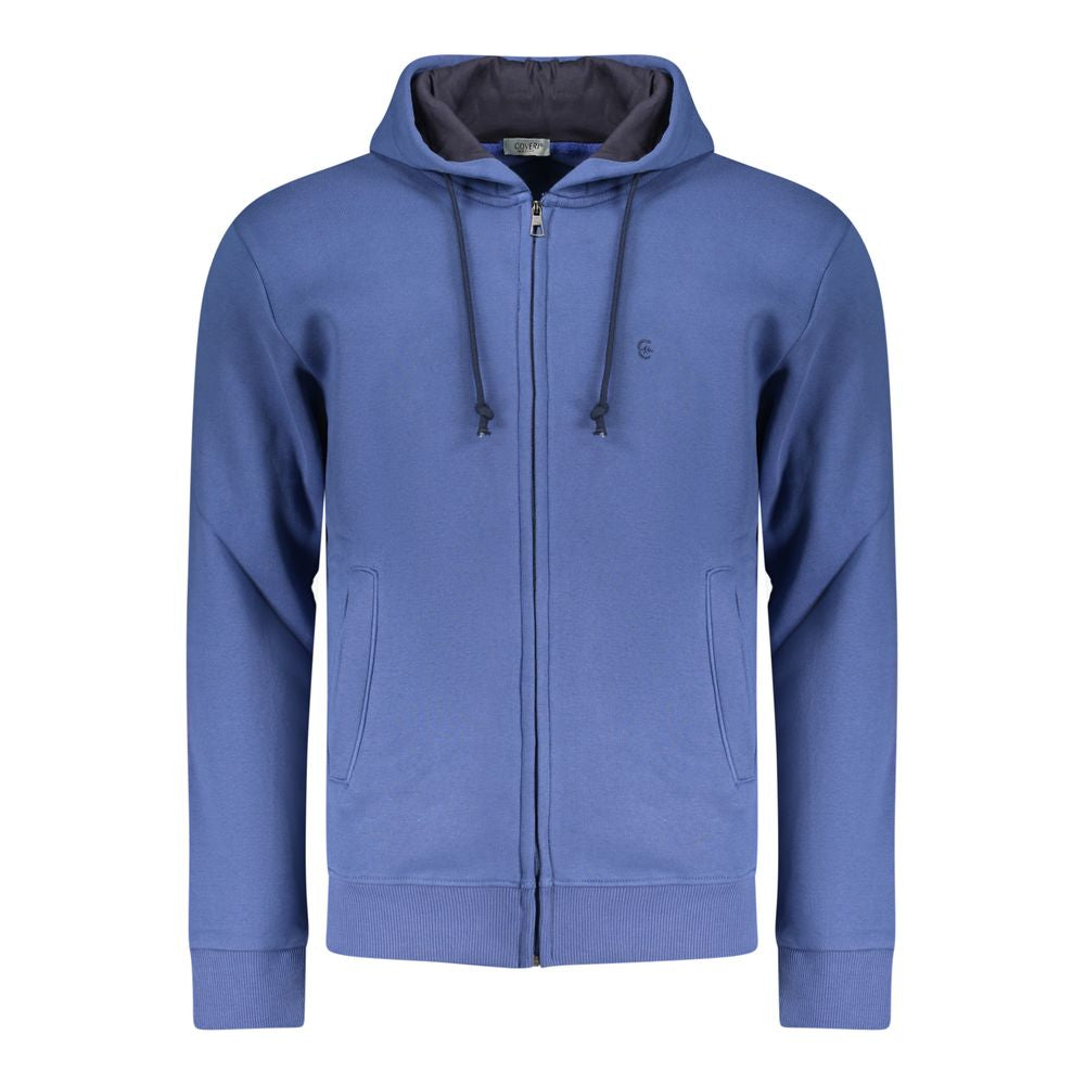 Coveri Moving Blauer Baumwoll-Kapuzenpullover für Herren