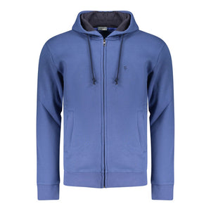 Coveri Moving Blauer Baumwoll-Kapuzenpullover für Herren