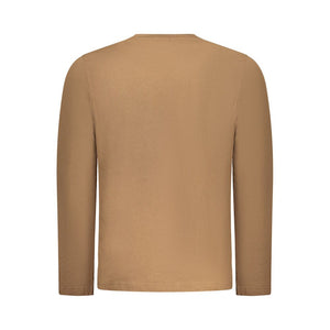 Coveri Moving Marrone Baumwoll-T-Shirt für Herren
