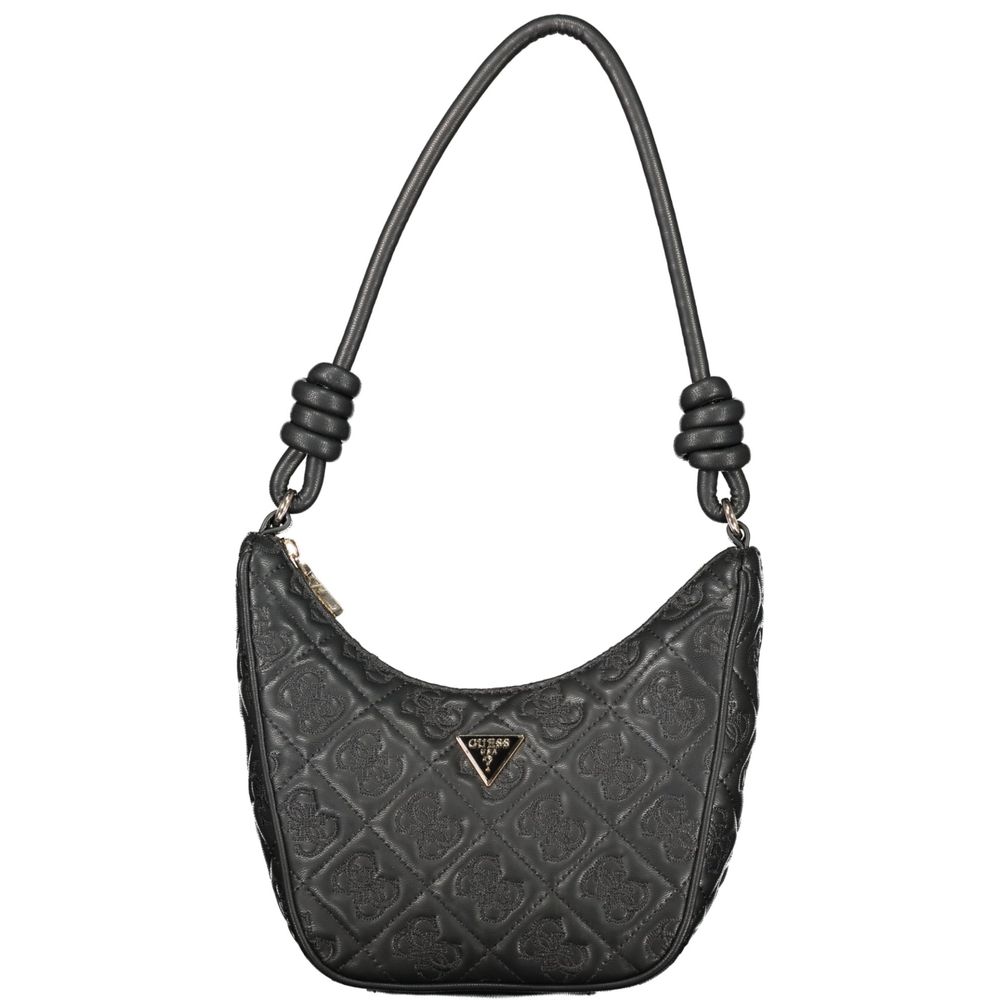 Guess Jeans Schwarze Damen-Handtasche aus Polyurethan