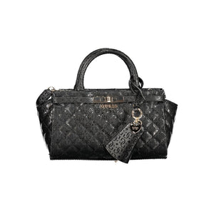 Guess Jeans Schwarze Damen-Handtasche aus Polyurethan