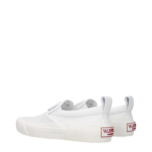 Valentino Garavani Weiße Loafer aus Leder zum Hineinschlüpfen