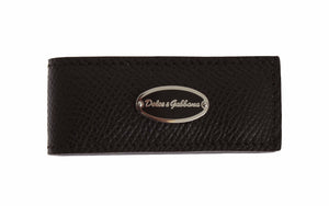 Dolce & Gabbana Brauner Leder Magnet Herren Geldspange Geldclip