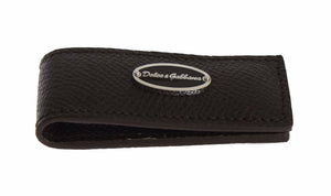 Dolce & Gabbana Brauner Leder Magnet Herren Geldspange Geldclip