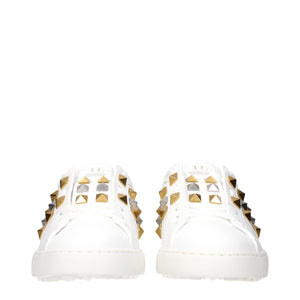 Valentino Garavani Weiße Low-Top-Sneaker aus Leder