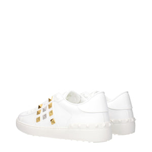 Valentino Garavani Weiße Low-Top-Sneaker aus Leder