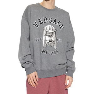 Versace Grauer Baumwollpullover