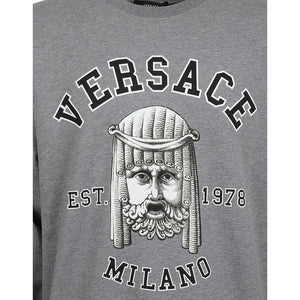Versace Grauer Baumwollpullover