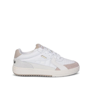 Palm Angels Weiße Kalbsleder Low-Top-Sneaker