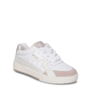 Palm Angels Weiße Kalbsleder Low-Top-Sneaker