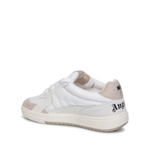 Palm Angels Weiße Kalbsleder Low-Top-Sneaker