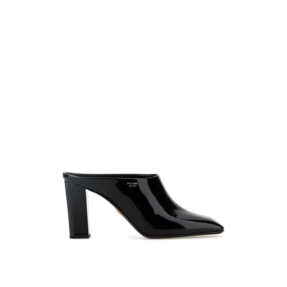 Prada Schwarze Mules aus Kalbsleder