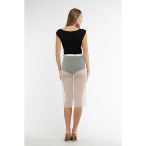 Patrizia Pepe Weißrock aus Polyester, Midi-Länge