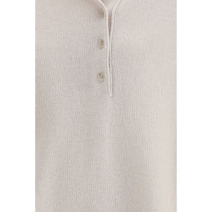 Allude Beige Kaschmir-Poloshirt
