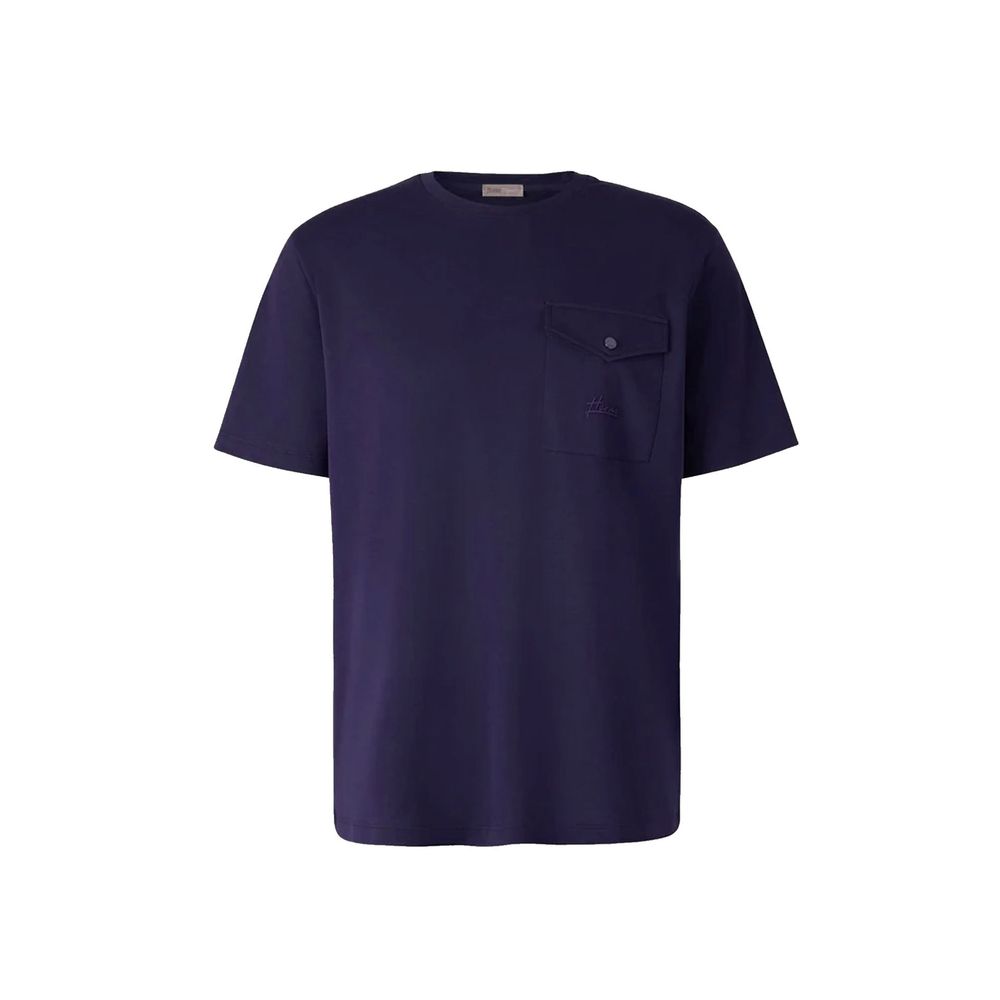 Herno Blaues Baumwoll-T-Shirt
