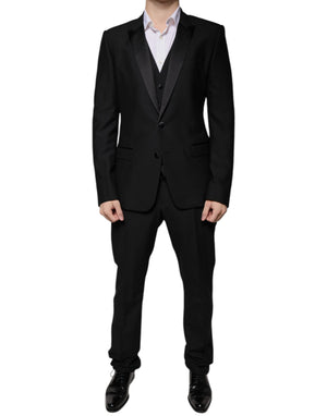 Dolce & Gabbana Schwarzer Smoking aus Schurwolle
