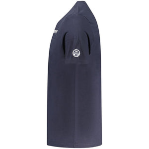 North Sails Blu Baumwoll-T-Shirt für Herren