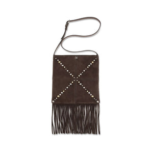 Valentino Garavani Braune Kalbsleder Bos Taurus Schultertasche