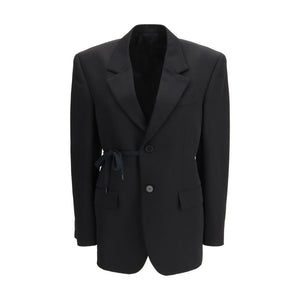 Balenciaga Schwarze Wolljacken und Mäntel