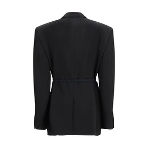 Balenciaga Schwarze Wolljacken und Mäntel