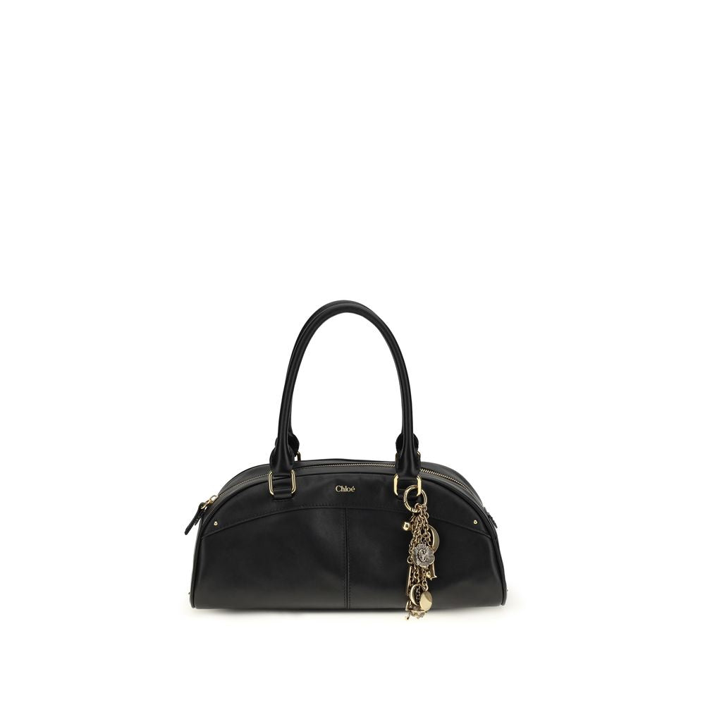 Chloé Schwarze Kalbsleder Bos Taurus Handtasche