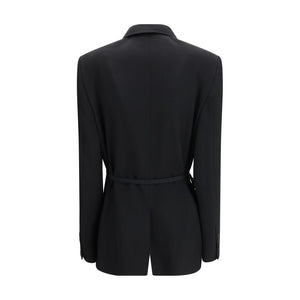 Balenciaga Schwarzer Wollmantel
