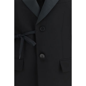 Balenciaga Schwarzer Wollmantel