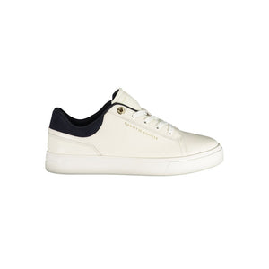 Tommy Hilfiger Weiße Low-Top-Sneaker aus Polyester