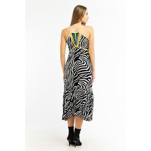 Patrizia Pepe Schwarzes Viskose-Freizeitkleid