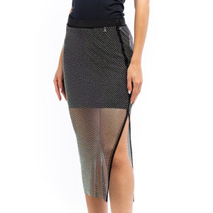 Patrizia Pepe Schwarzer Midirock aus Polyester