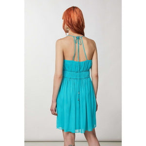 Patrizia Pepe Türkisfarbenes Polyester-Freizeitkleid