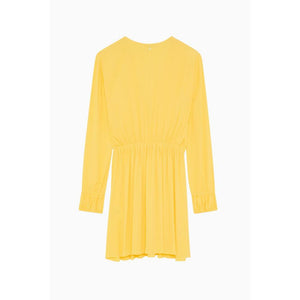 Patrizia Pepe Gelbes Viskose-Freizeitkleid