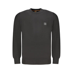 Hugo Boss Schwarzer Herrenpullover aus Baumwolle