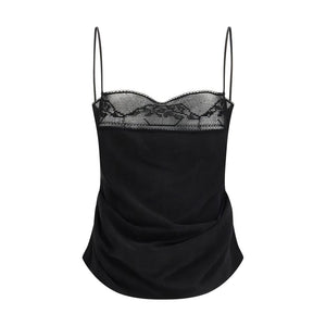Magda Butrym Schwarze Seidenbluse