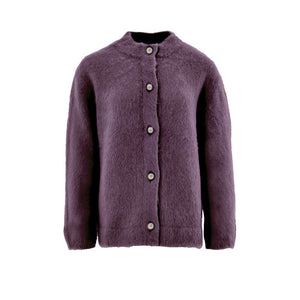 Gran Sasso Bordeaux Woll-Strickjacke