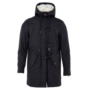 Moose Knuckles Blauer Nylon-Parka