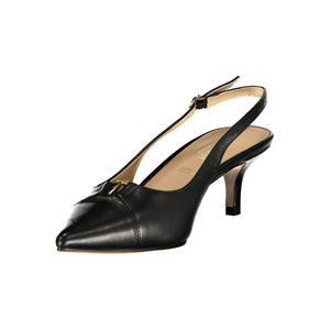 Twinset Schwarze Damen-Ledersandale