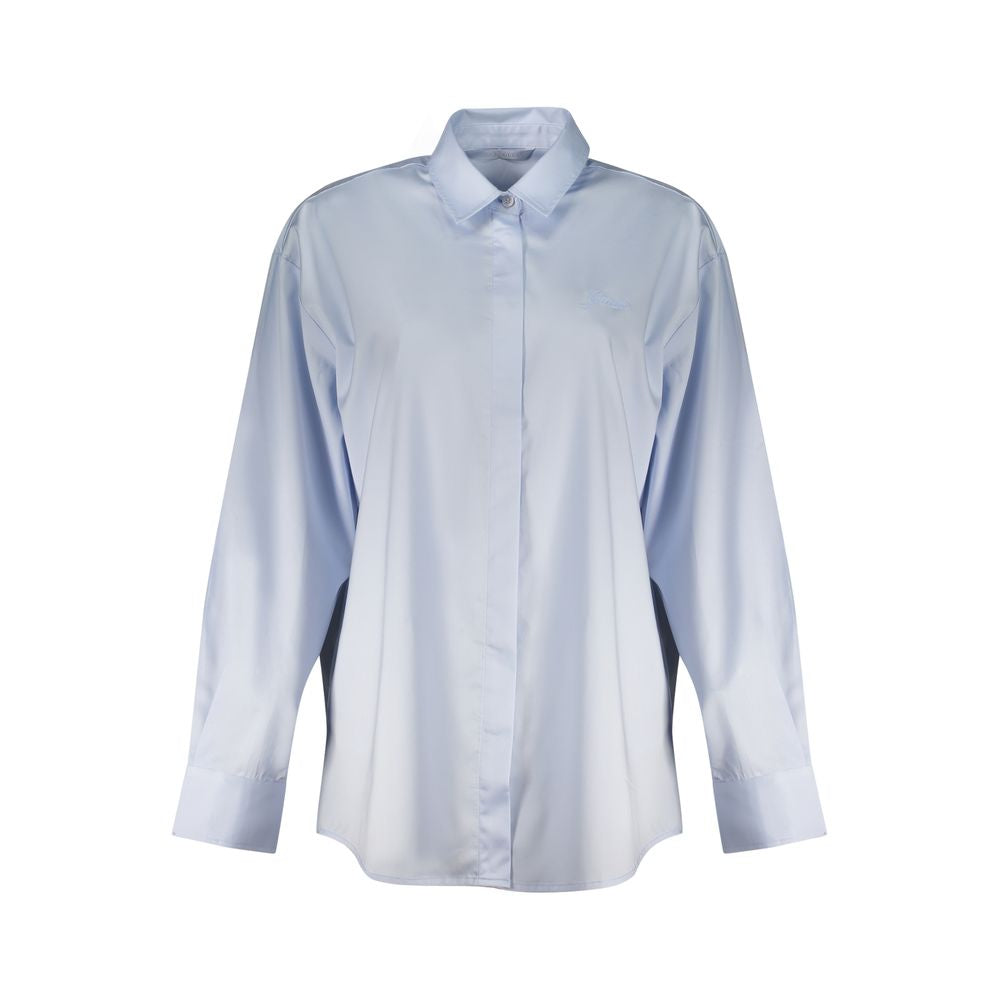 Guess Jeans Blaues Baumwollhemd mit Muster