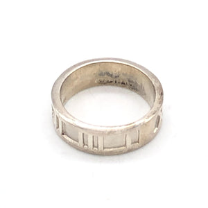 Tiffany & Co. Atlas Ring, 925 Sterling Silber, 4,5g, US Größe 5