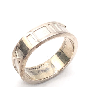 Tiffany & Co. Atlas Ring, 925 Sterling Silber, 4,5g, US Größe 5