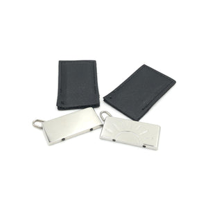 Hermès Silberfarbenes Halbsonnen-Anhänger-Set