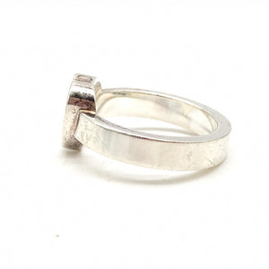 Gucci Sterling Silber Ring mit Herz-Logo, US-Größe 5,5