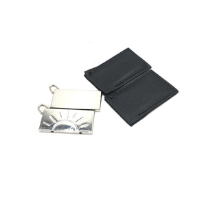 Hermès Silberfarbenes Halbsonnen-Anhänger-Set