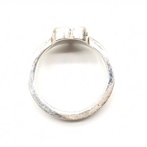 Gucci Sterling Silber Ring mit Herz-Logo, US-Größe 5,5