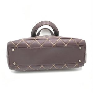 Chanel Wild Stitch Handbag Mini Boston Rot