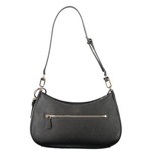 Guess Jeans Schwarze Damen-Handtasche aus Polyethylen