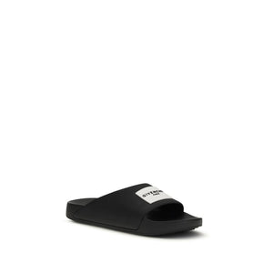 Givenchy Schwarze Gummisandalen