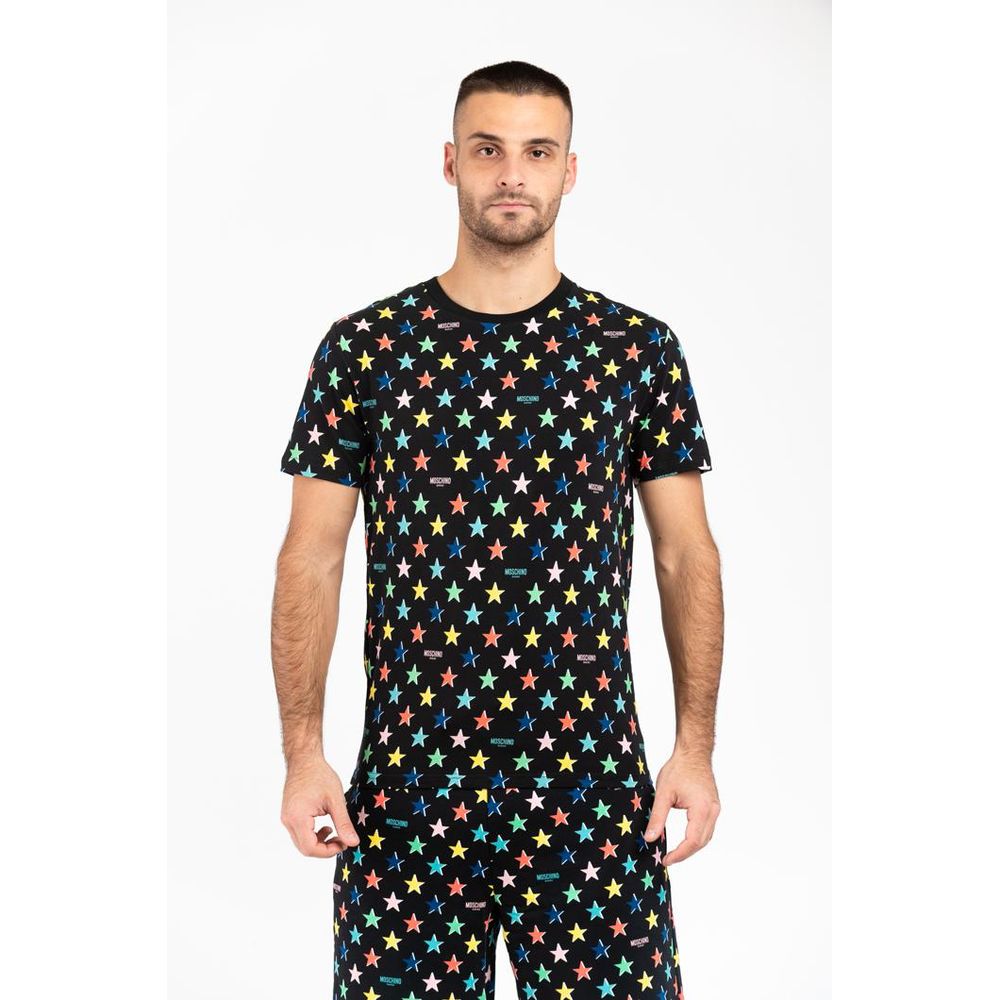 Moschino Schwarzes Baumwoll-T-Shirt